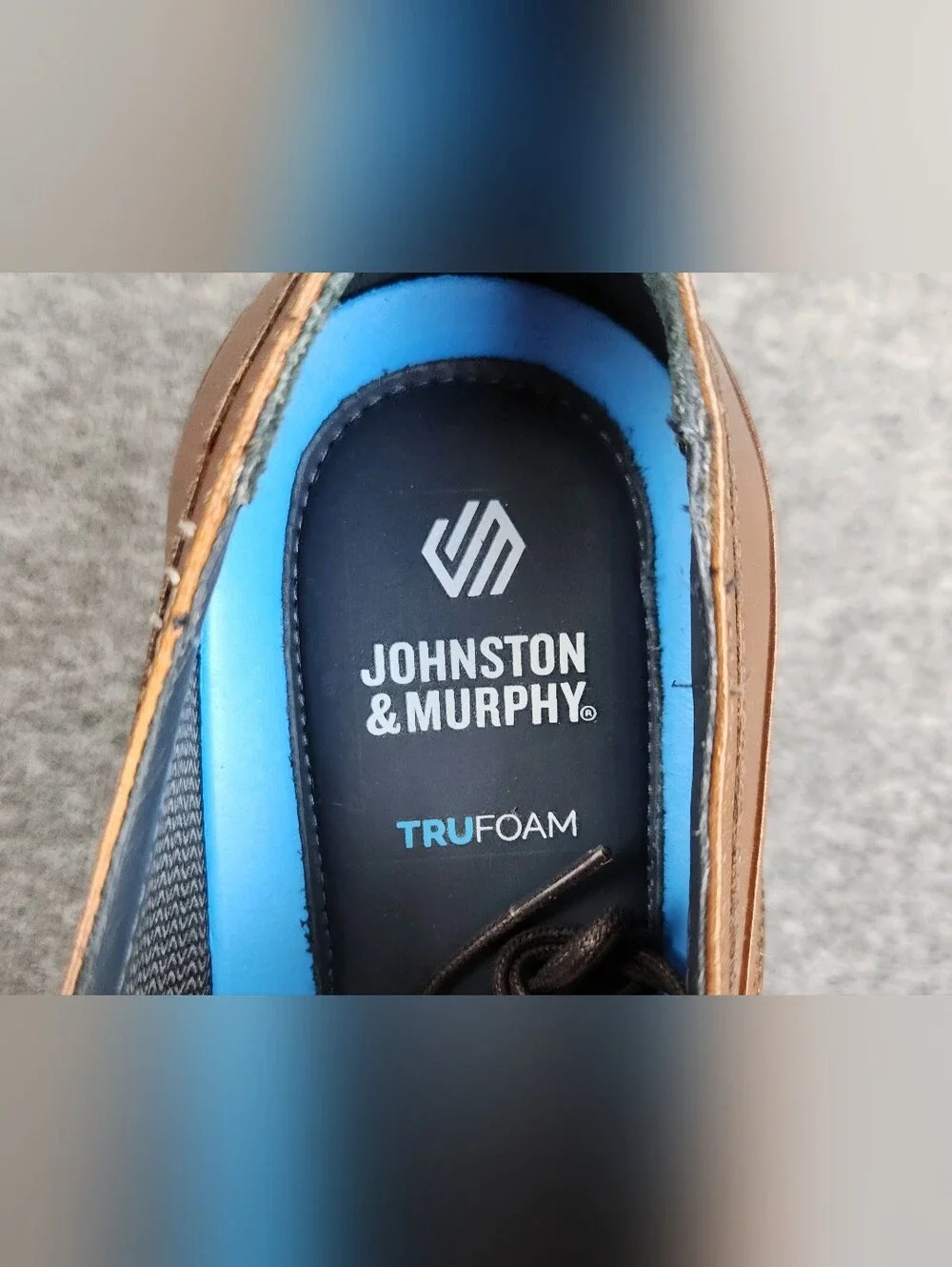 Johnston And Murphy Gibbons Cap Toe Shoe Mens 11.5 Brown Full Grain Leather Lace